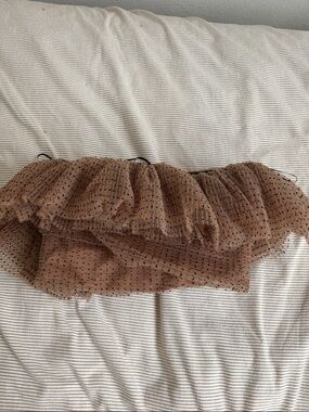 Zara tulle strapless top